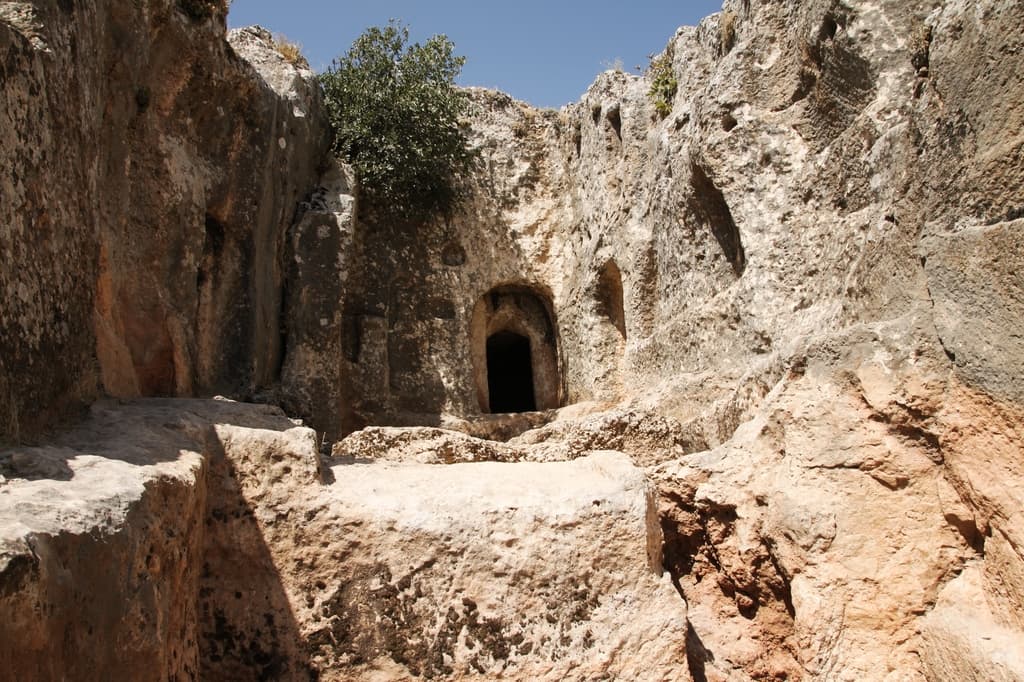 The rock-cut necropolis at Perre, near Adıyaman.