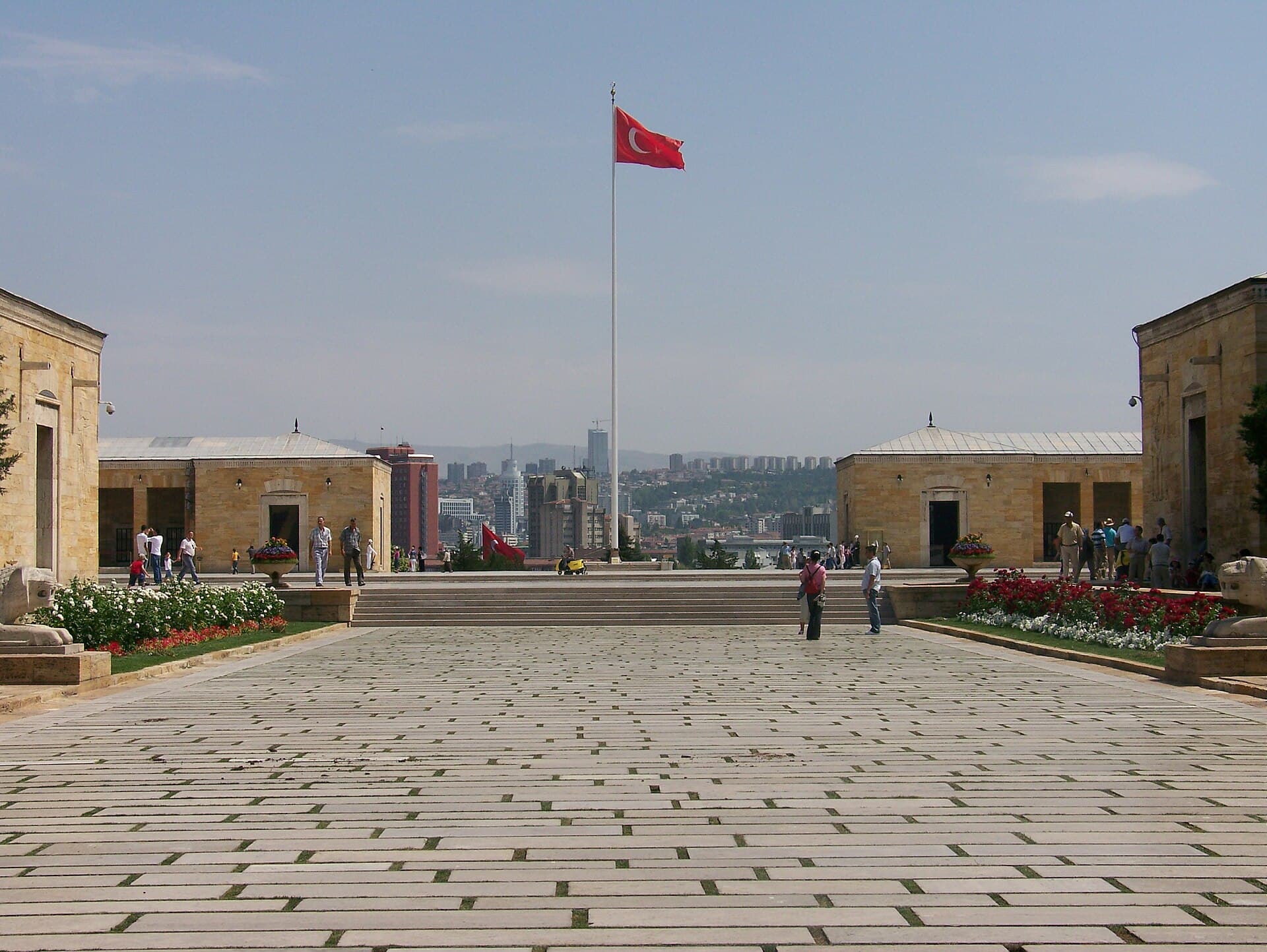 Wide ceremonial avenue at Anıtkabir mausoleum complex in Ankara.