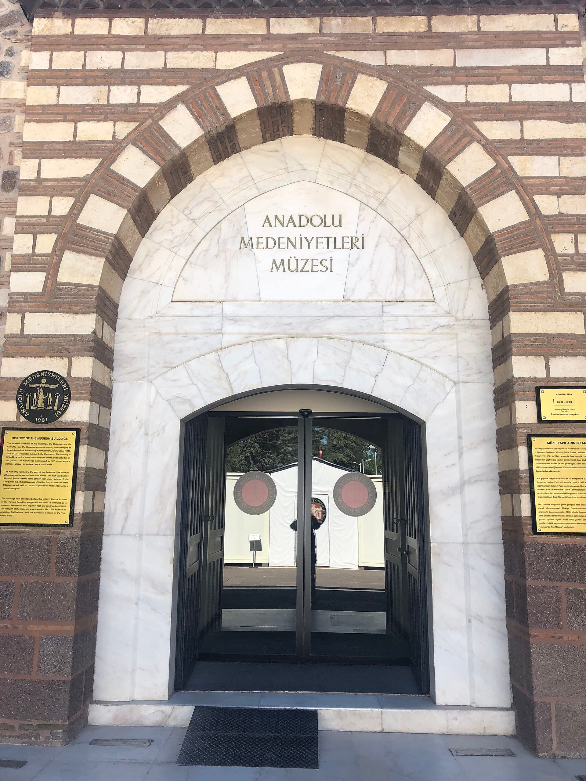 Entrance facade of the restored Ottoman Mahmut Pasha Bedesteni museum building.
