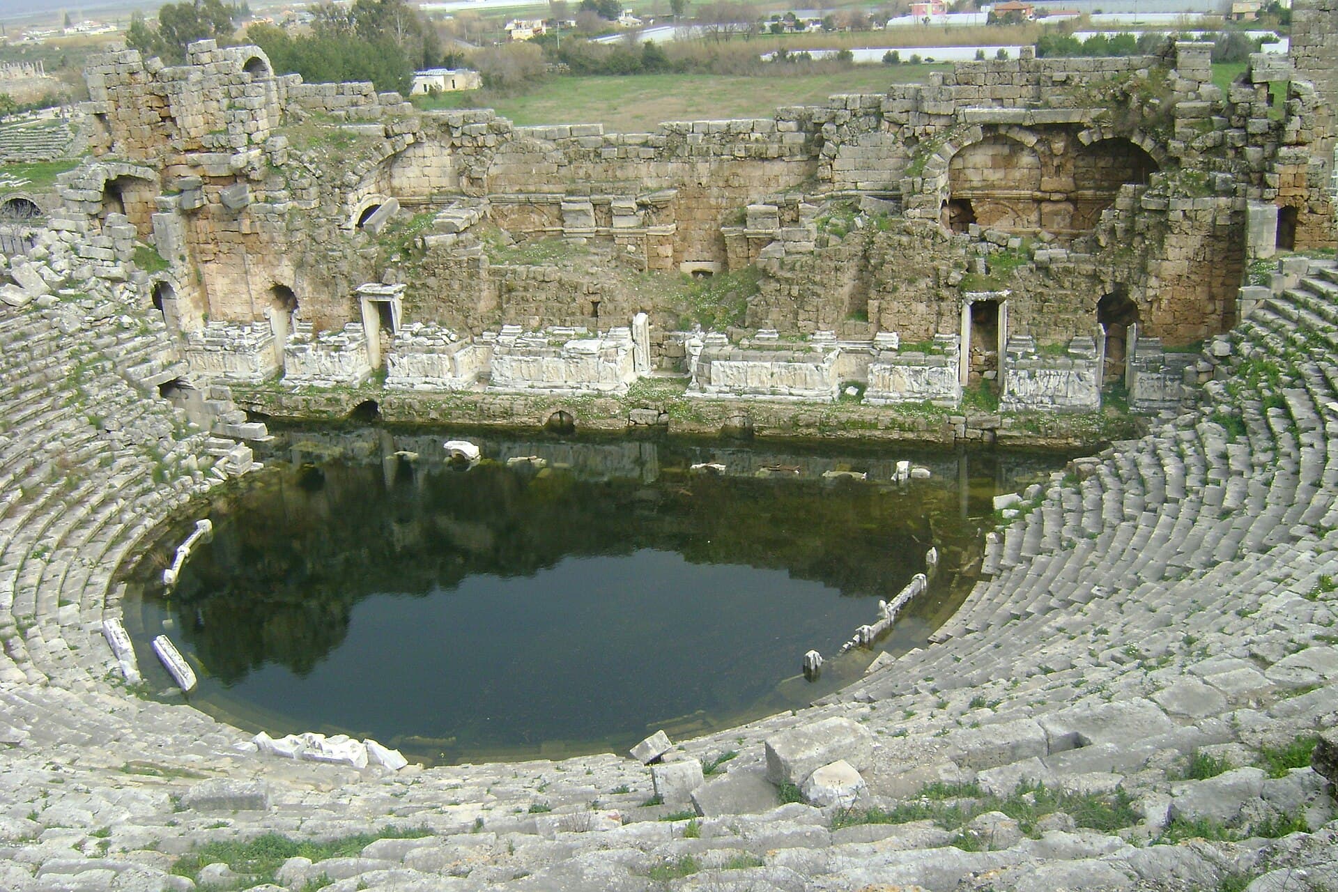 Columns and street remains at the ancient city of Perge