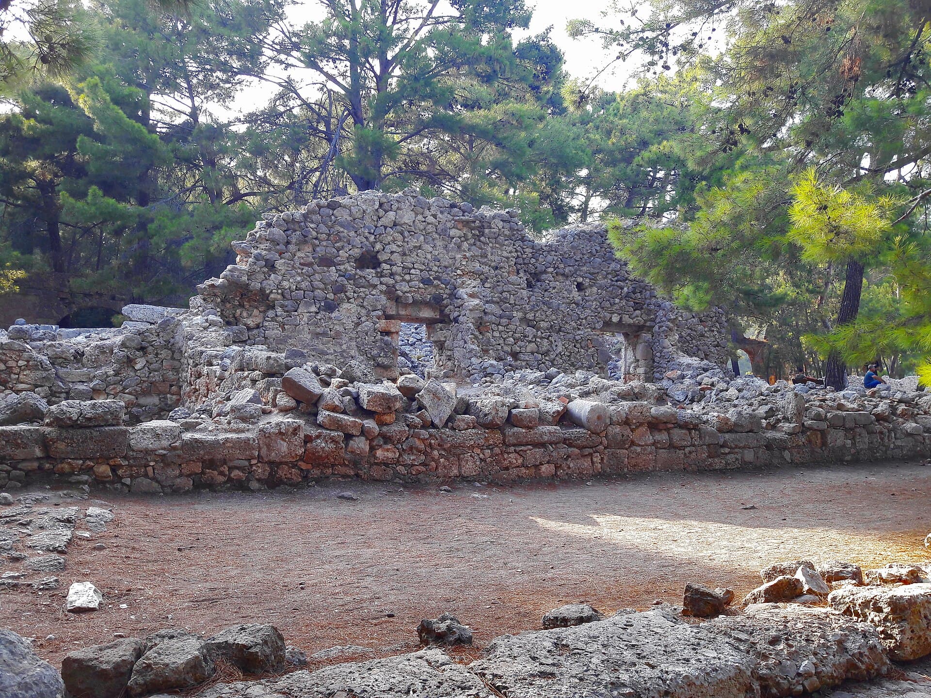 The ancient street and pine-covered setting of Phaselis