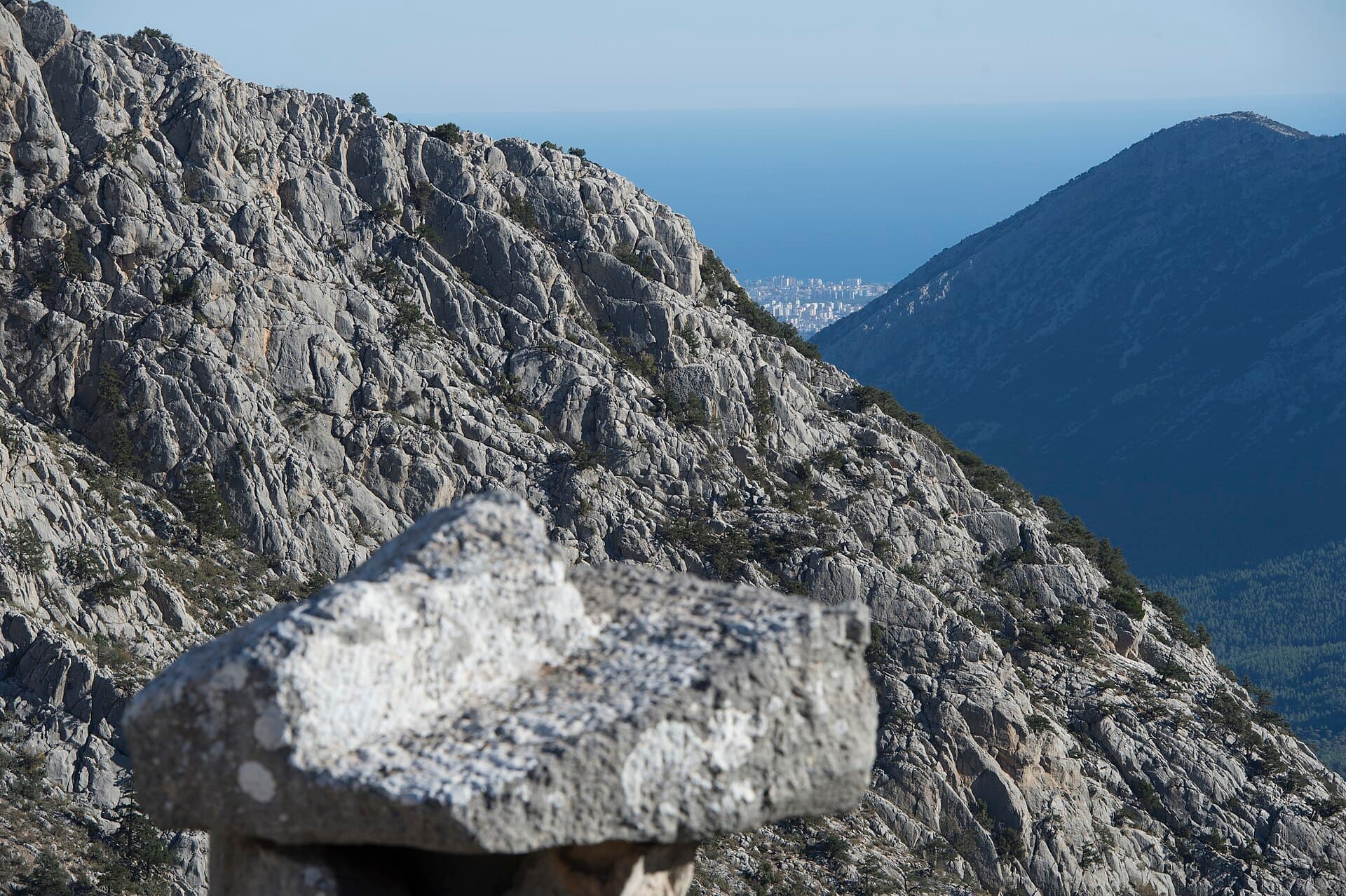 Termessos theatre opening toward the surrounding mountains