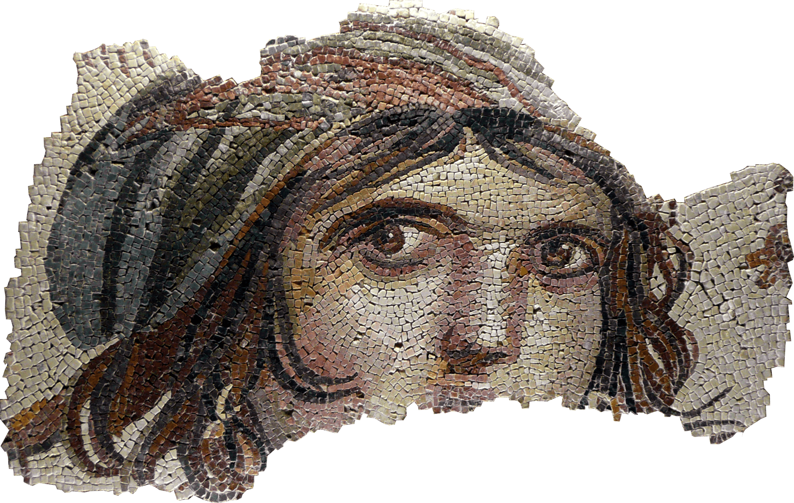 The "Gypsy Girl" mosaic from Zeugma, on display at the Zeugma Mosaic Museum in Gaziantep.