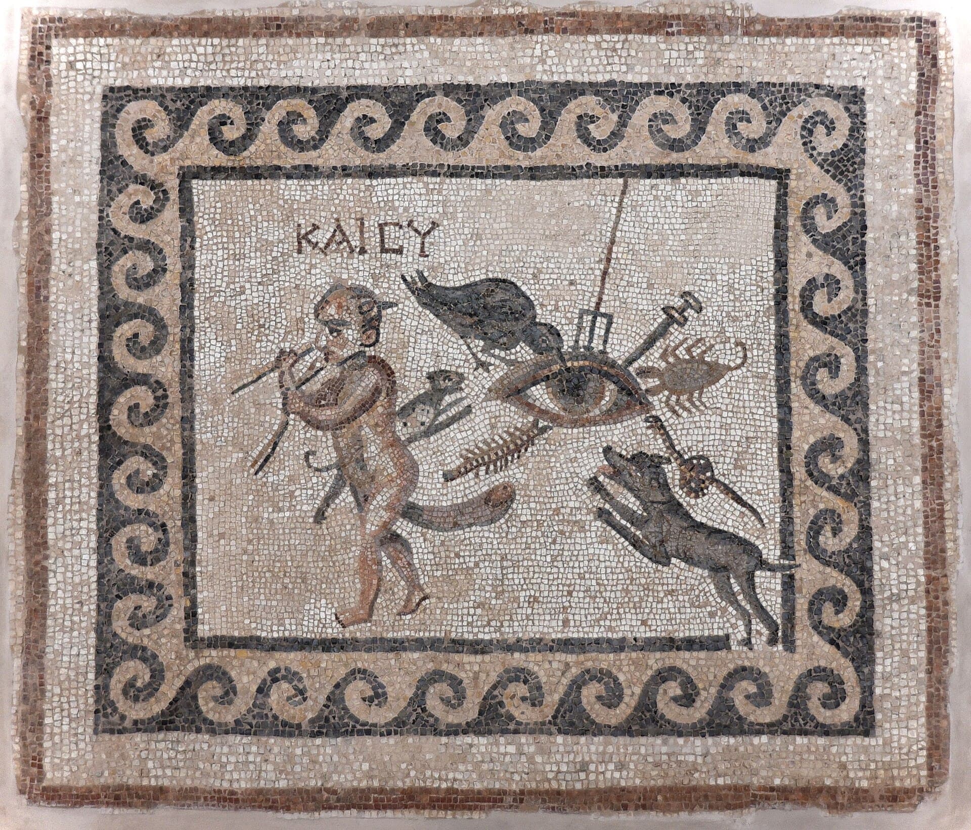 The 2nd-century Evil Eye mosaic from Antioch, on display at the Hatay Archaeology Museum.