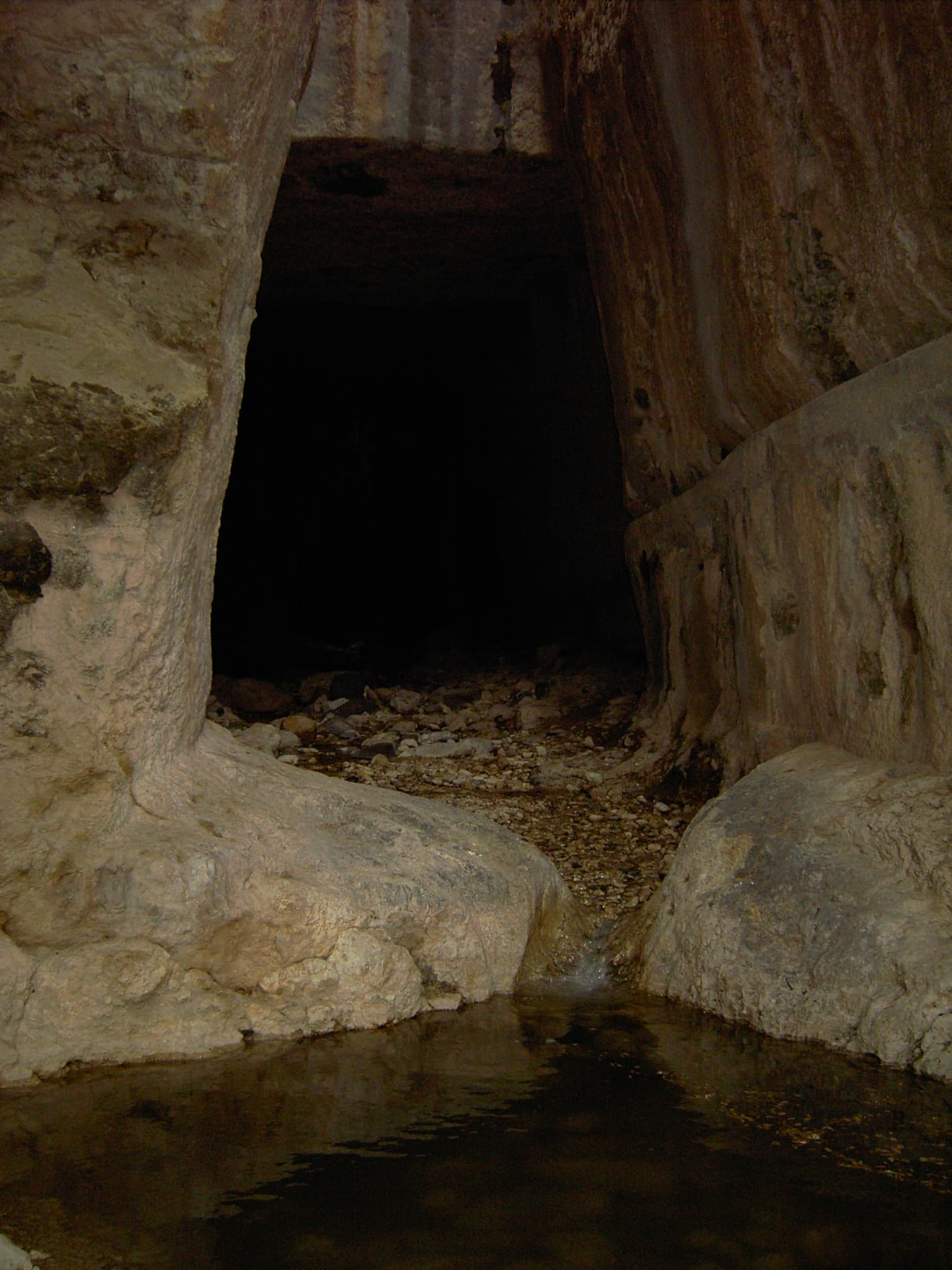 A cut section of the Titus Tunnel water channel at Seleucia Pieria.