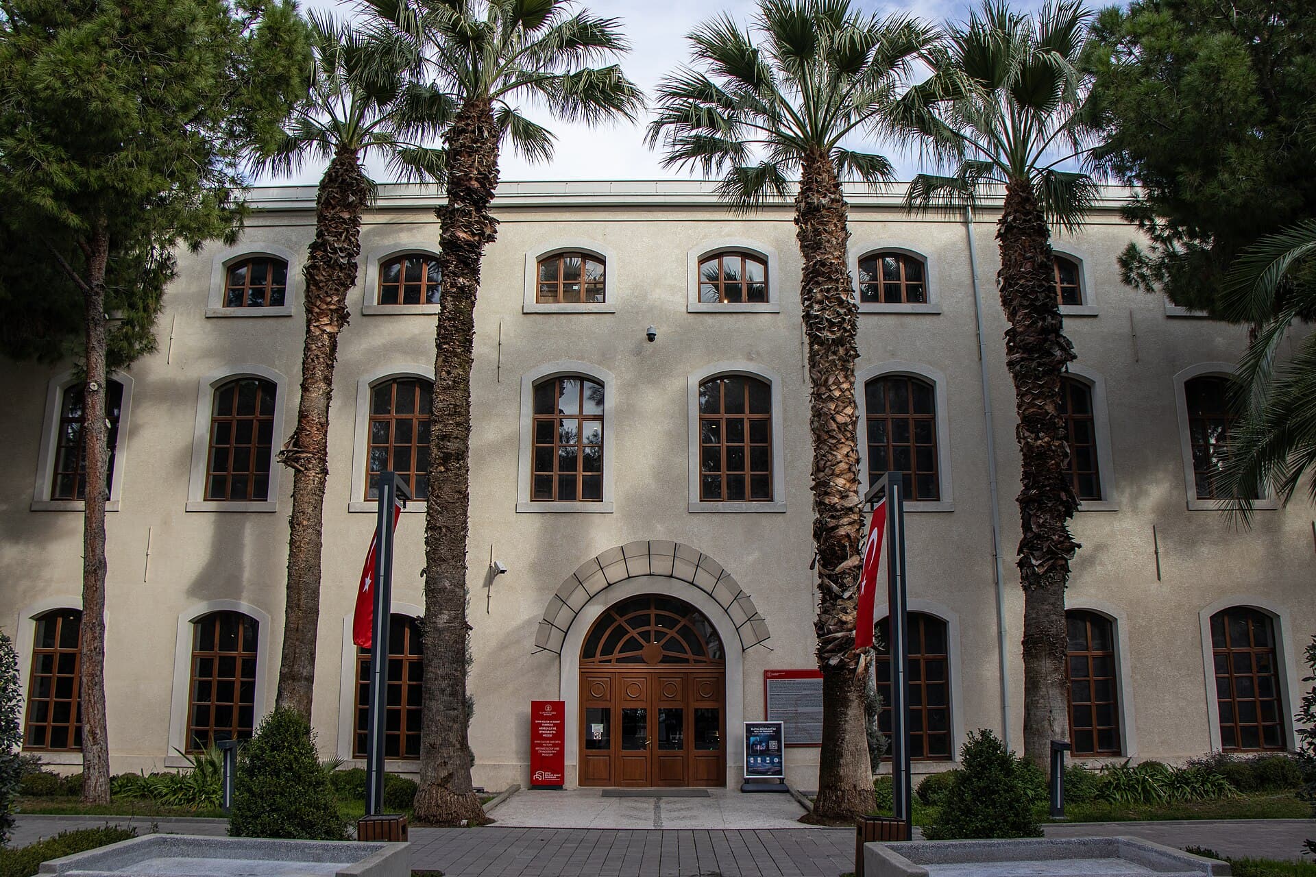 Converted 1884 tobacco factory building housing İzmir's Culture and Arts museum campus.