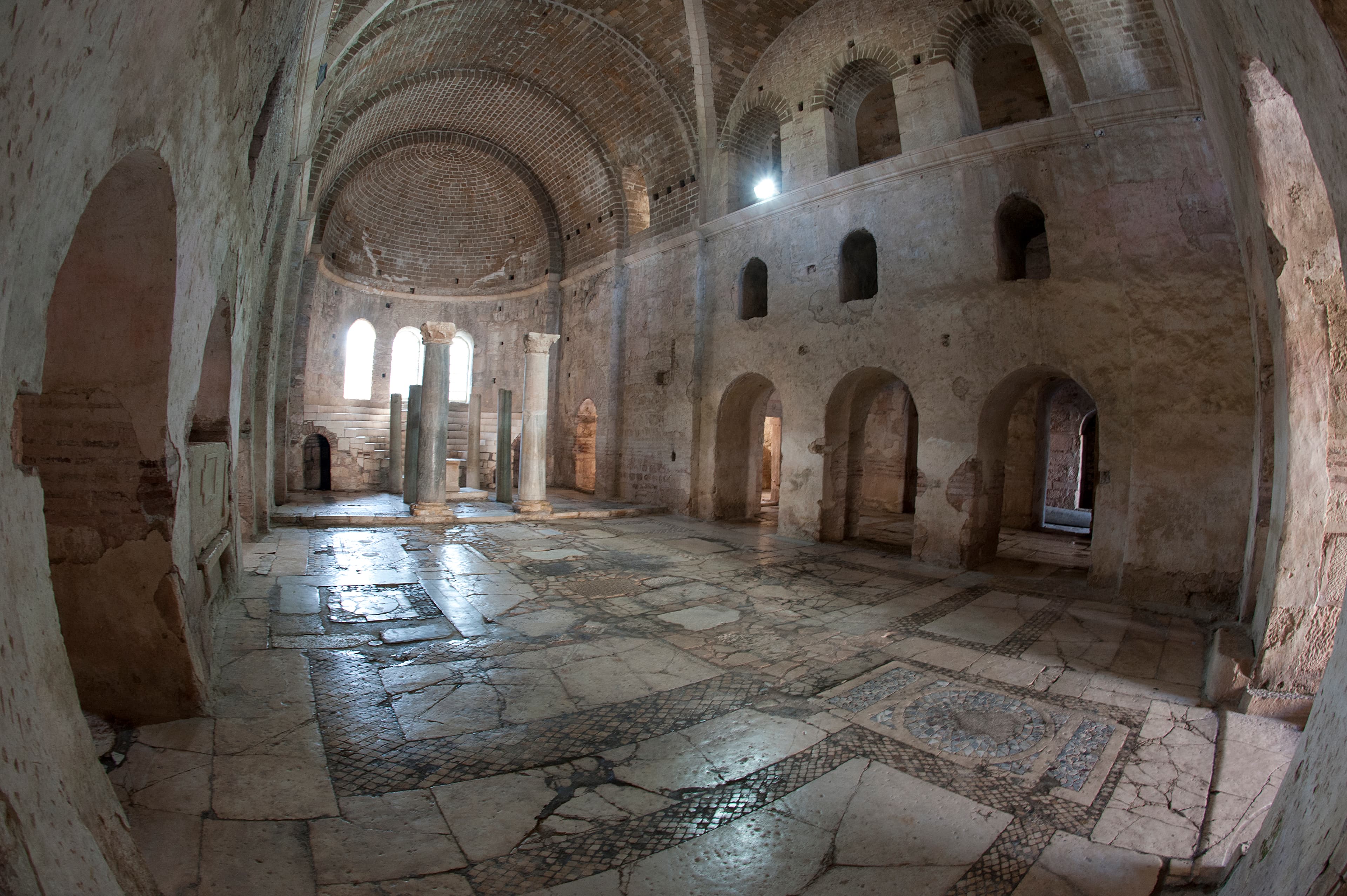 The nave and choir of St. Nicholas Church in Demre, ancient Myra, burial church of Saint Nicholas.